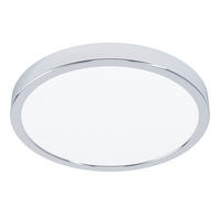 BADEZIMMER-DECKENLEUCHTE  28,5/2,8 cm    - Chromfarben/Weiss, Konventionell, Kunststoff/Metall (28,5/2,8cm) - Eglo