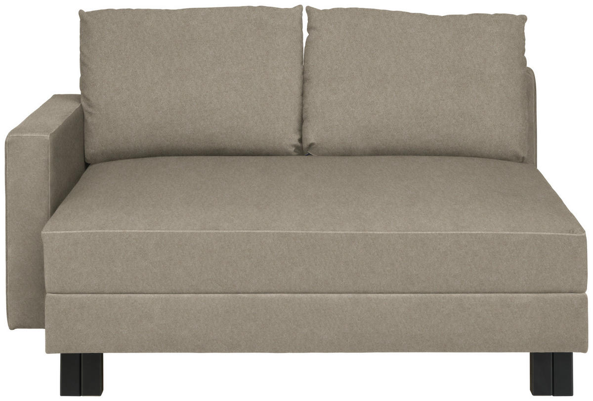 LIEGE  in Velours Ecru  - Eiche dunkel/Ecru, MODERN, Holz/Textil (137/72/155cm) - Joka