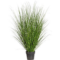 KUNSTPFLANZE Schilfgras 140 cm  - Gelb/Schwarz, Design, Kunststoff (140cm) - P & B