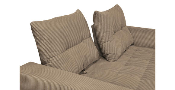 BIGSOFA  in Cord Beige  - Beige/Schwarz, KONVENTIONELL, Textil/Metall (246/100/116cm) - Carryhome