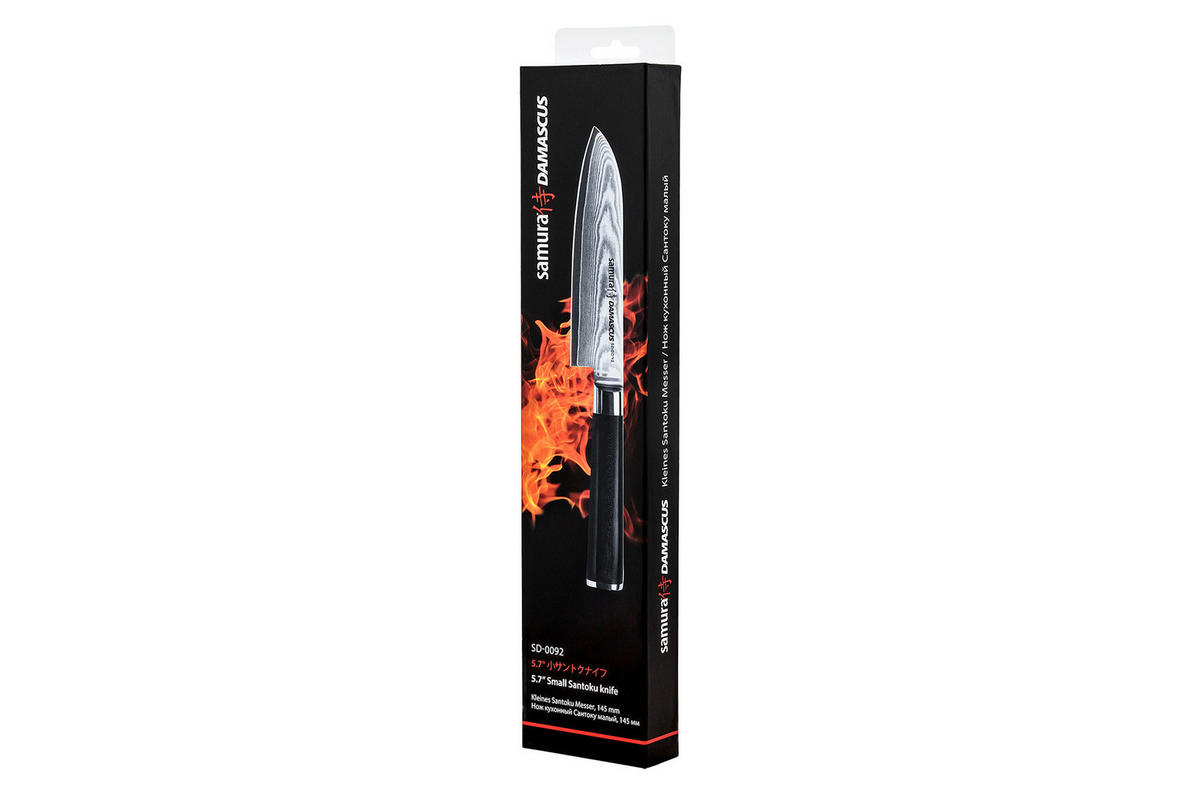 NOŽ SANTOKU  Damascus  27,5/4/2,5 cm          ogljikovo jeklo - Basics, kovina/umetna masa (27,5/4/2,5cm) - Samura