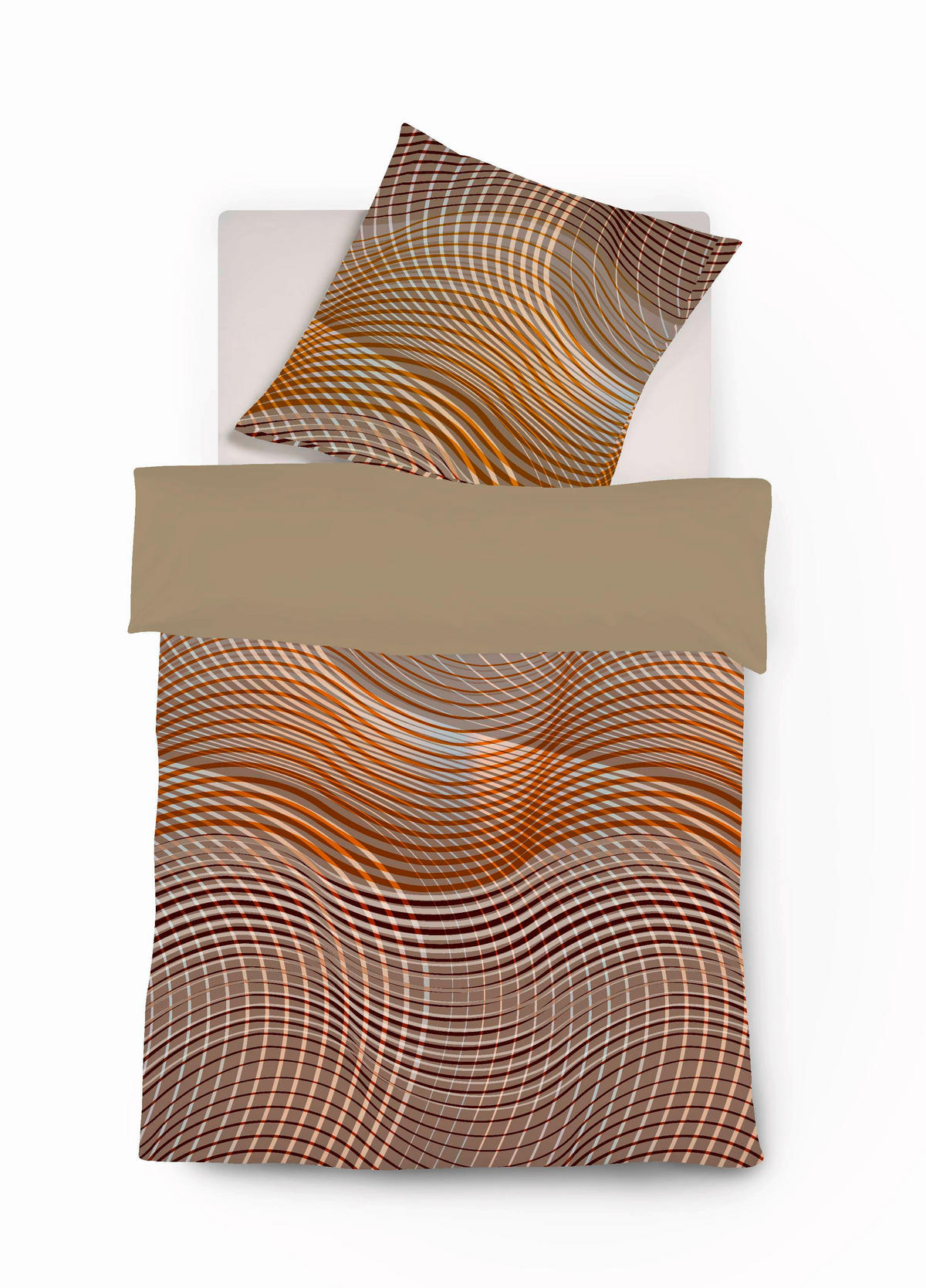 BETTWÄSCHE Bed Art S Satin 155/220 cm  - Beige, Design, Textil (155/220cm) - Fleuresse