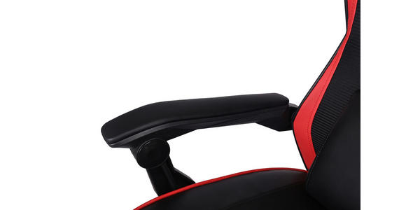 GAMINGSTUHL Rot, Schwarz Metall, Kunststoff, Textil   - Rot/Schwarz, MODERN, Kunststoff/Textil (59/107-117/58cm) - Carryhome