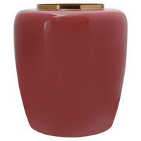 VASE  - Koralle/Goldfarben, Trend, Metall (34/34/36.5cm) - Kayoom