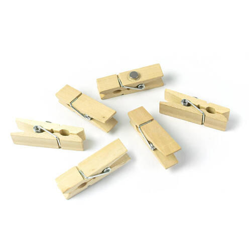 MAGNETSET  - Braun, Basics, Holz/Metall (4,5/1/1cm)