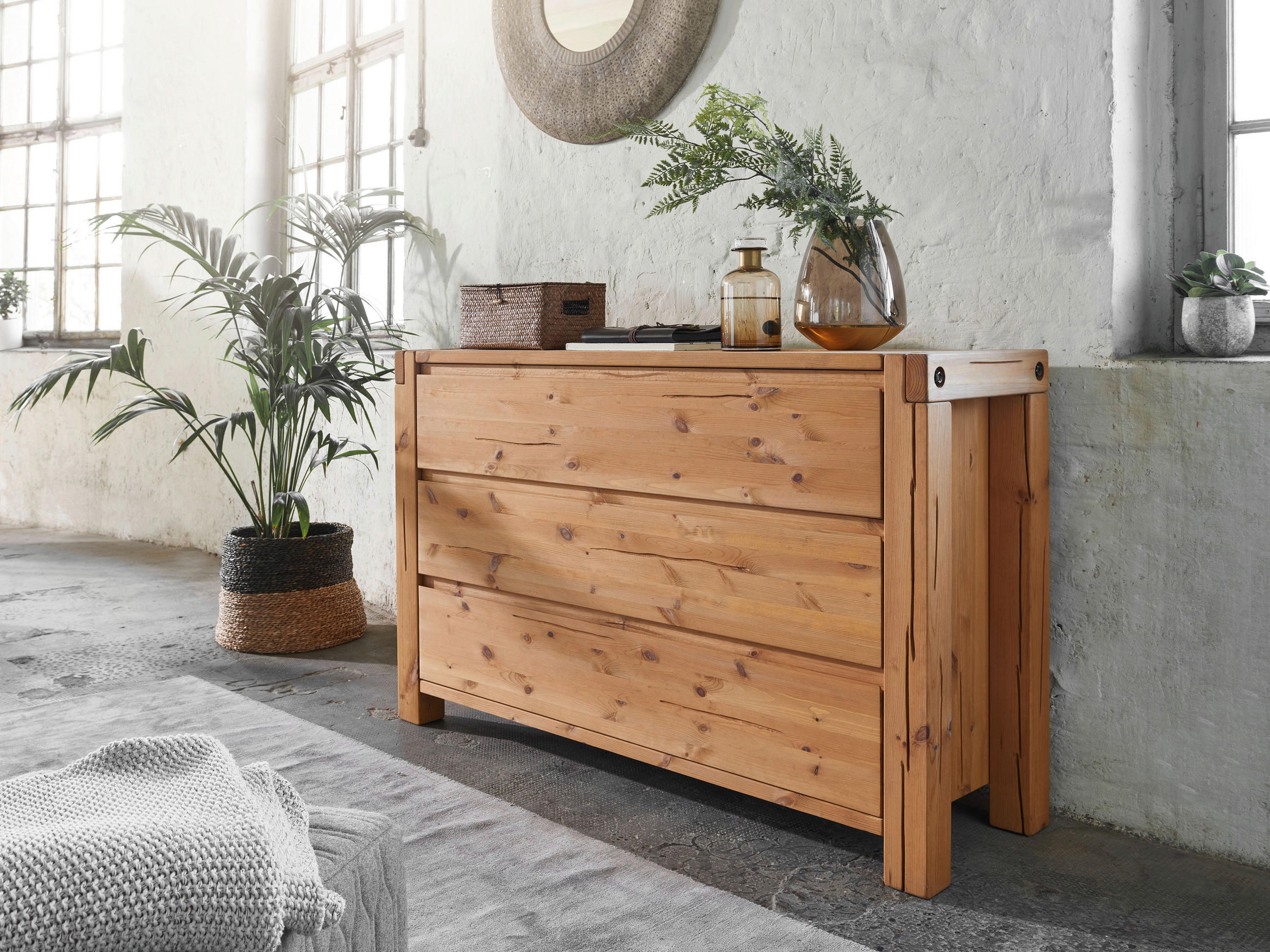 KOMMODE  in 138/88/44 cm  - Eichefarben/Honig, Basics, Holz (138/88/44cm) - Livetastic