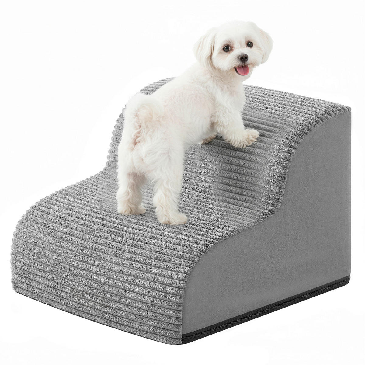 TIERTREPPE - Grau, Trend, Kunststoff/Textil (40/30/40cm) - Boxxx