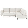 ECKSOFA Creme Cord  - Creme/Schwarz, MODERN, Textil (272/210cm) - P & B