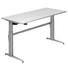 SCHREIBTISCH - Silberfarben/Weiß, KONVENTIONELL, Holzwerkstoff/Metall (180/72-119/80cm) SCHREIBTISCH - Silberfarben/Weiß, KONVENTIONELL, Holzwerkstoff/Metall (180/72-119/80cm)