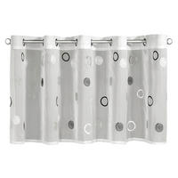 KURZGARDINE  140/50 cm  - Silberfarben/Weiß, Basics, Textil (140/50cm)