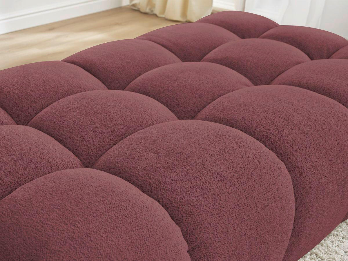 HOCKER EVEREST Flachgewebe Rot  - Rot/Schwarz, MODERN, Kunststoff/Textil (166/100/40cm)