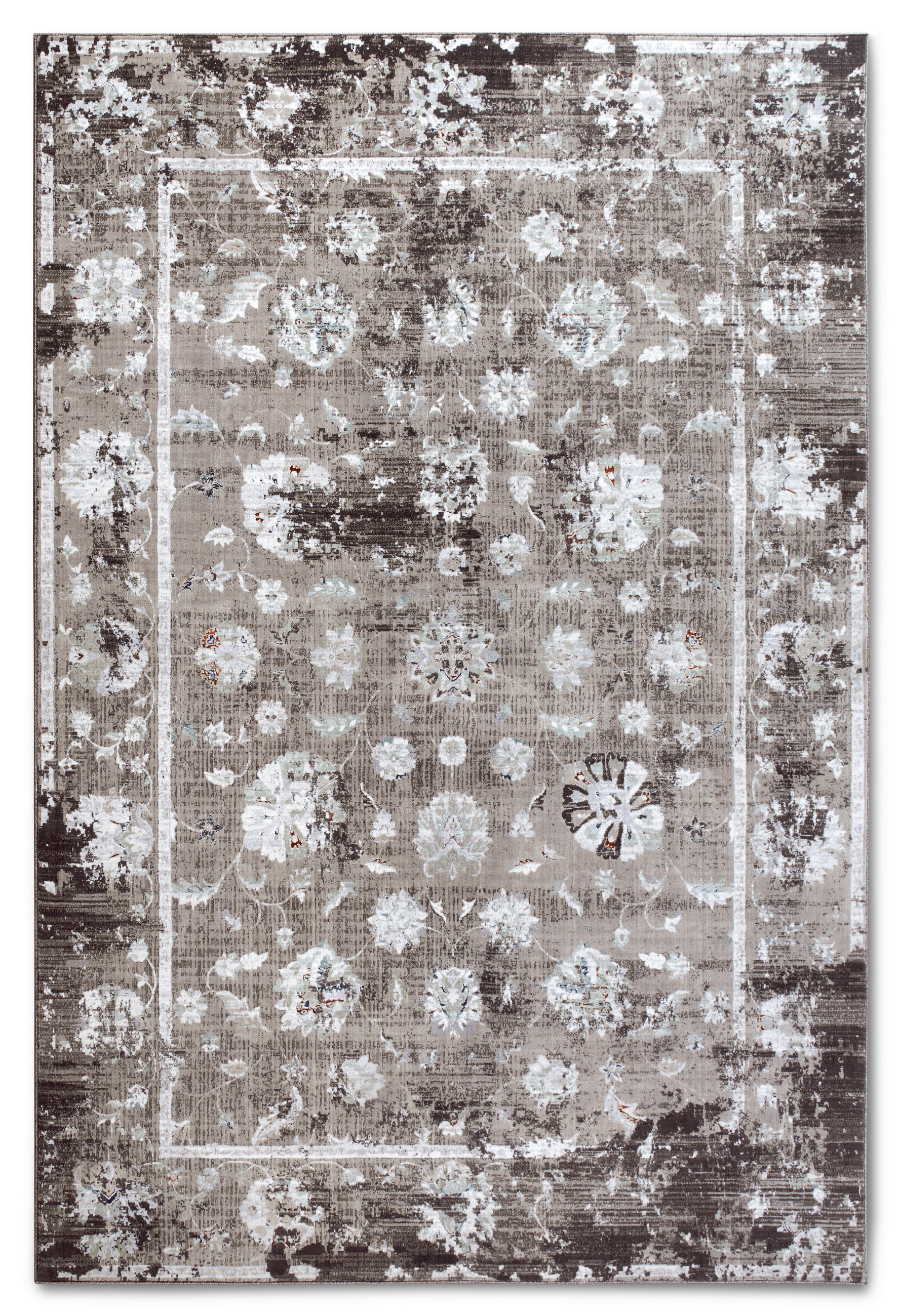 VINTAGE-TEPPICH 115/170 cm V&B 106073 Braun, Weiß  - Braun/Weiß, Design, Kunststoff/Textil (115/170cm) - Villeroy & Boch