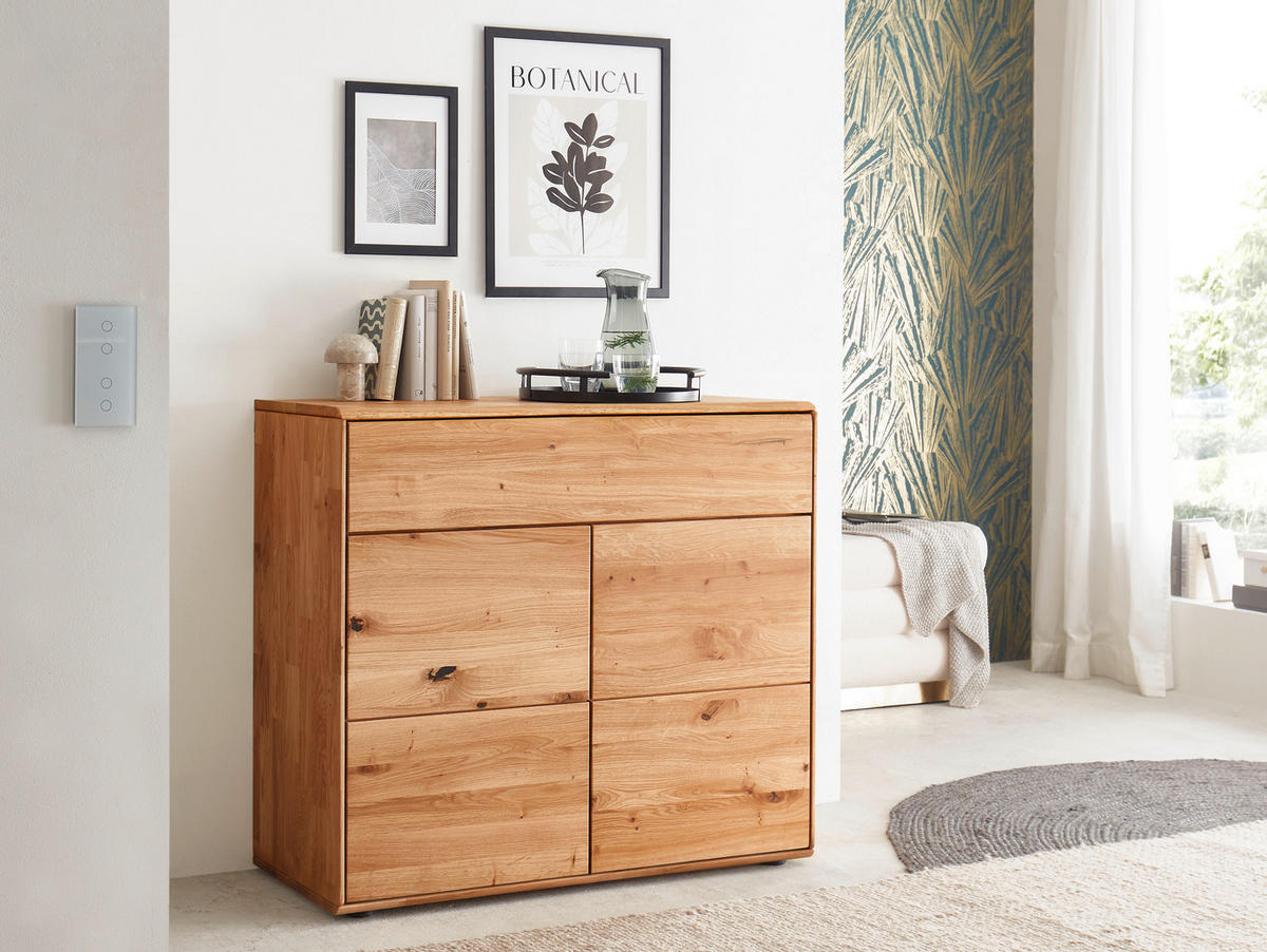 KOMMODE , 100/89/40 cm, 1 Schublade(n)  - Wildeiche, Design, Holz (100/89/40cm) - Livetastic