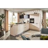 EINBAUKÜCHE TOP SOFT  - Kaschmir/Eichefarben, Design, Holzwerkstoff - Moderano