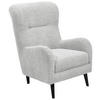 OHRENSESSEL Teddystoff Hellgrau  - Hellgrau/Schwarz, Design, Holz/Textil (77/103/98cm) - MID.YOU