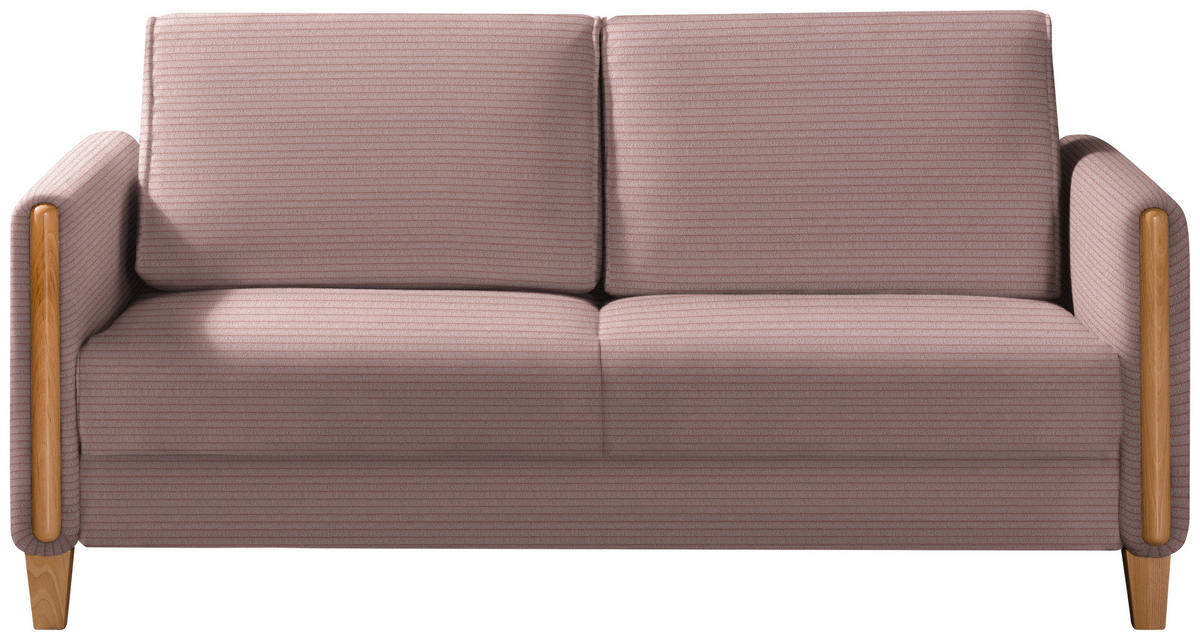 SCHLAFSOFA in Holz, Textil Buchefarben, Altrosa  - Buchefarben/Altrosa, Design, Holz/Textil (174/88/104cm) - Niels Andersson