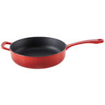 BRATPFANNE Beef & More Emaille 28 cm  - Rot/Schwarz, KONVENTIONELL, Metall (28cm) - Homeware Profession.