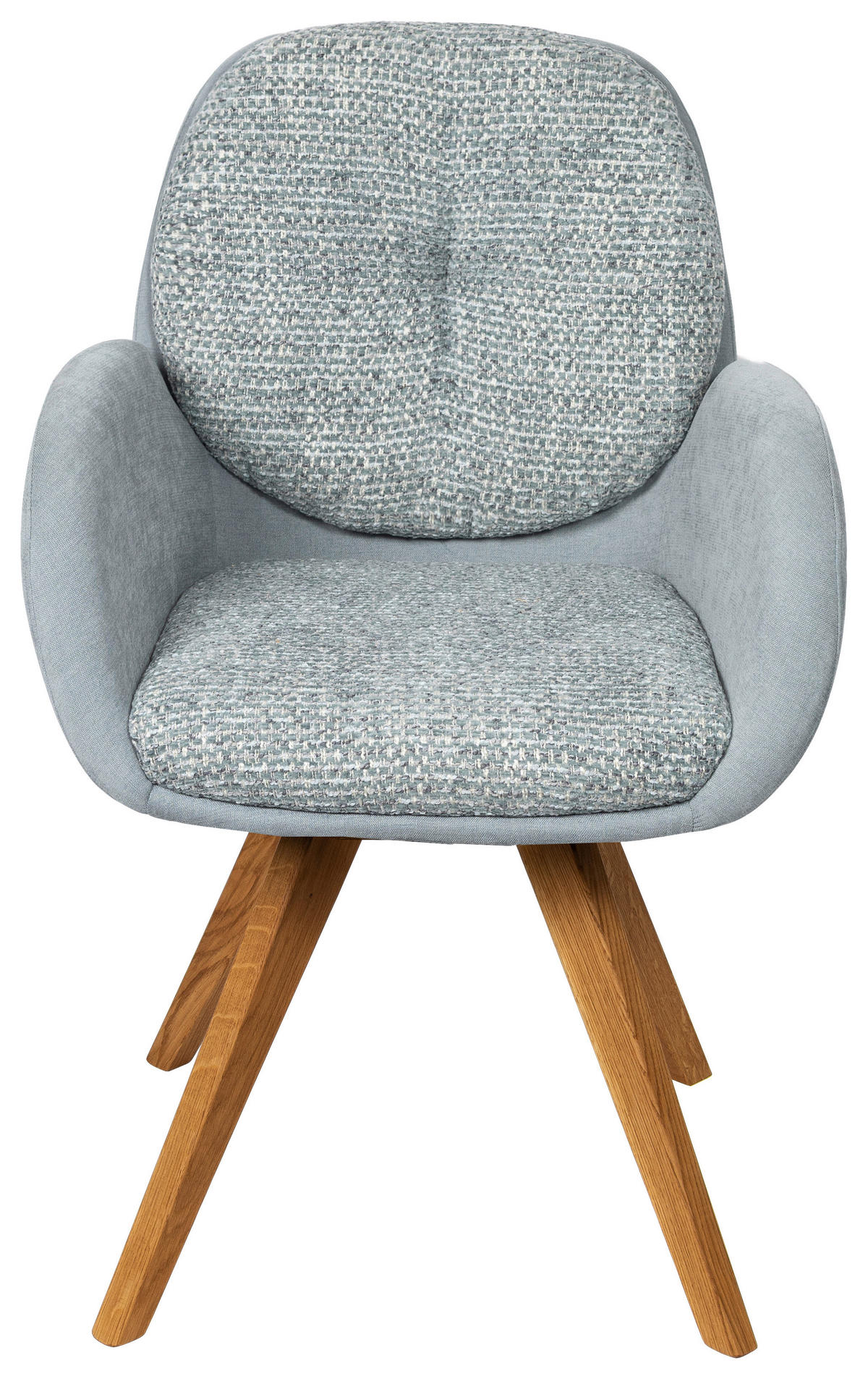 ARMLEHNSTUHL  in Webstoff  - Jadegrün/Eichefarben, Design, Holz/Textil (59/90/64cm) - Linea Natura