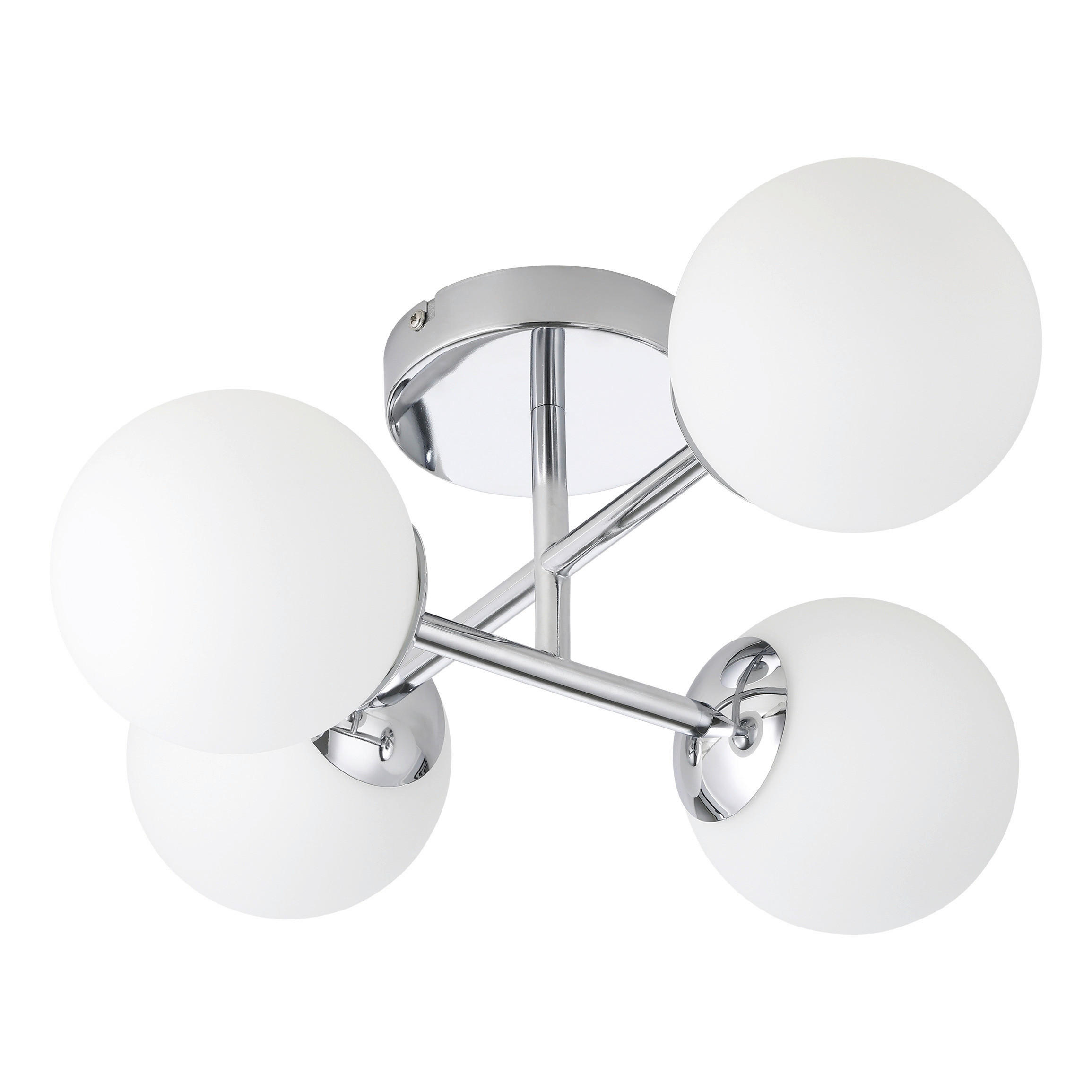 Plafonieră Pentru Baie    47.5/38.5/19.5 cm  - alb, Basics, sticlă (47.5/38.5/19.5cm)