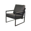 LOUNGESESSEL Lederlook Schwarz    - Schwarz, Design, Textil/Metall (65/90/81cm) - MID.YOU