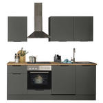 KÜCHENLEERBLOCK   in Graphitfarben  - Schwarz/Graphitfarben, Basics, Holzwerkstoff/Metall (220/211/60cm) - Xora