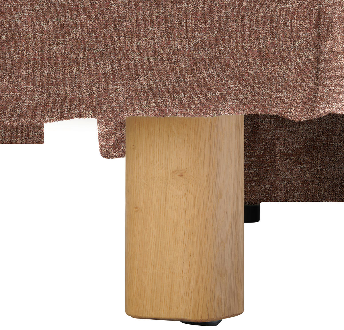ECKSOFA  in Mikrovelours Terracotta  170/237 cm  - Eichefarben/Terracotta, KONVENTIONELL, Holz/Textil (170/237cm) - Sedda