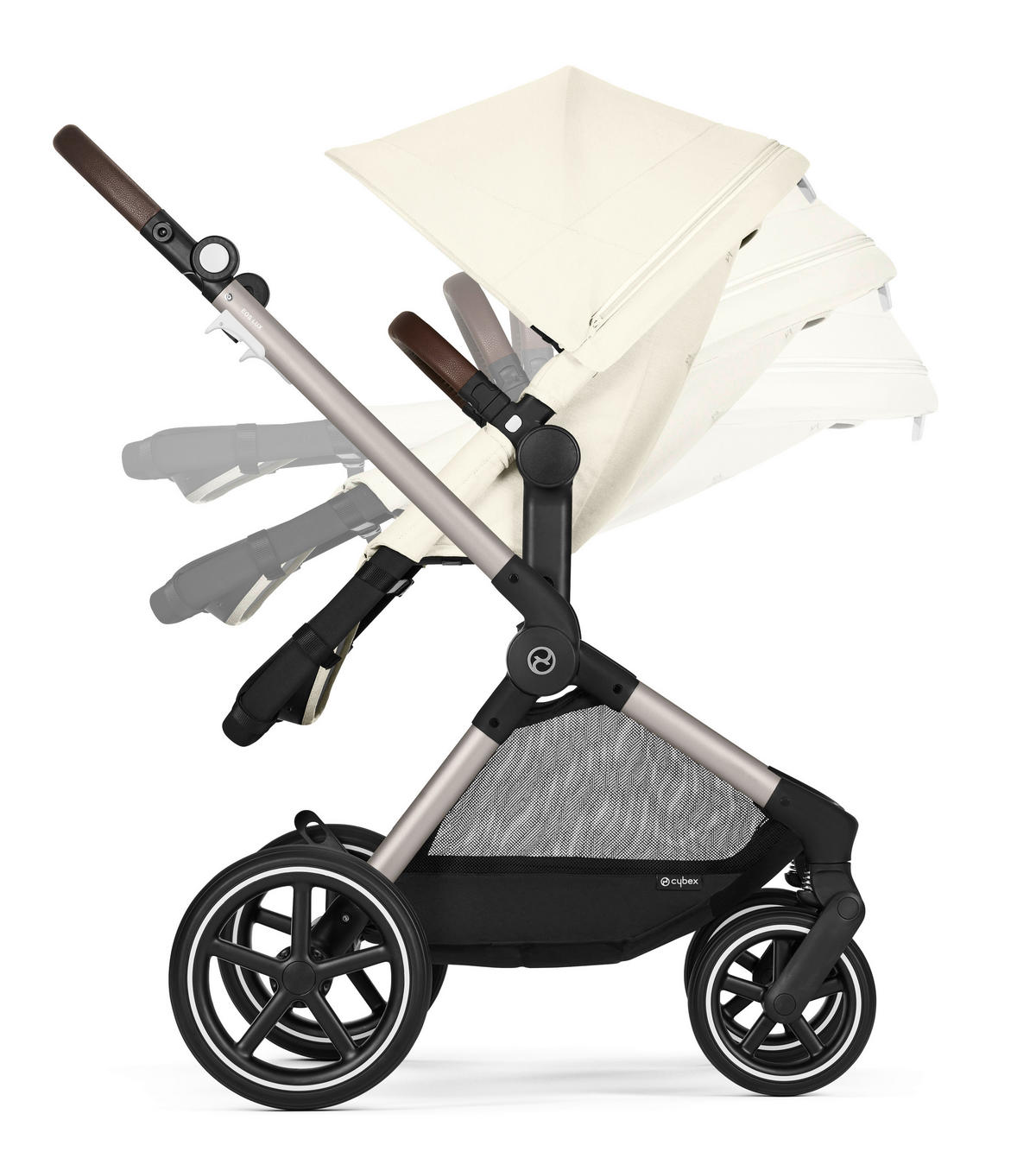 KOMBIKINDERWAGEN Eos Lux  - Beige/Silberfarben, Basics, Textil/Metall (85/61/116cm) - Cybex