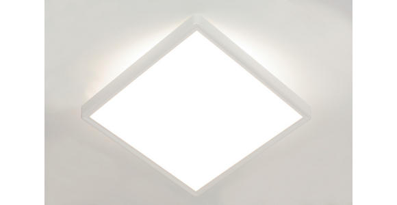 LED-DECKENLEUCHTE 30/30/10 cm   - Weiß, Basics, Kunststoff (30/30/10cm) - Novel