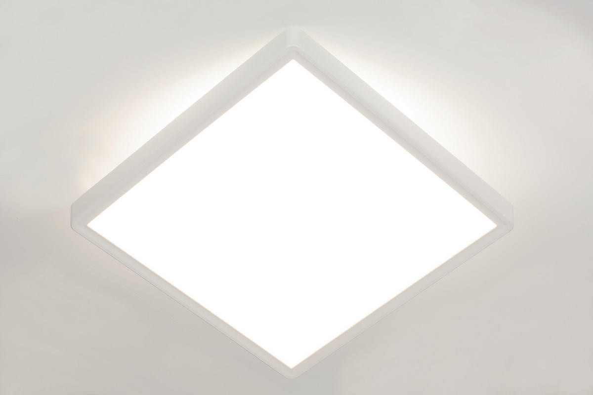 LED-DECKENLEUCHTE 18 W    30/30/10 cm  - Weiss, Basics, Kunststoff (30/30/10cm) - Novel