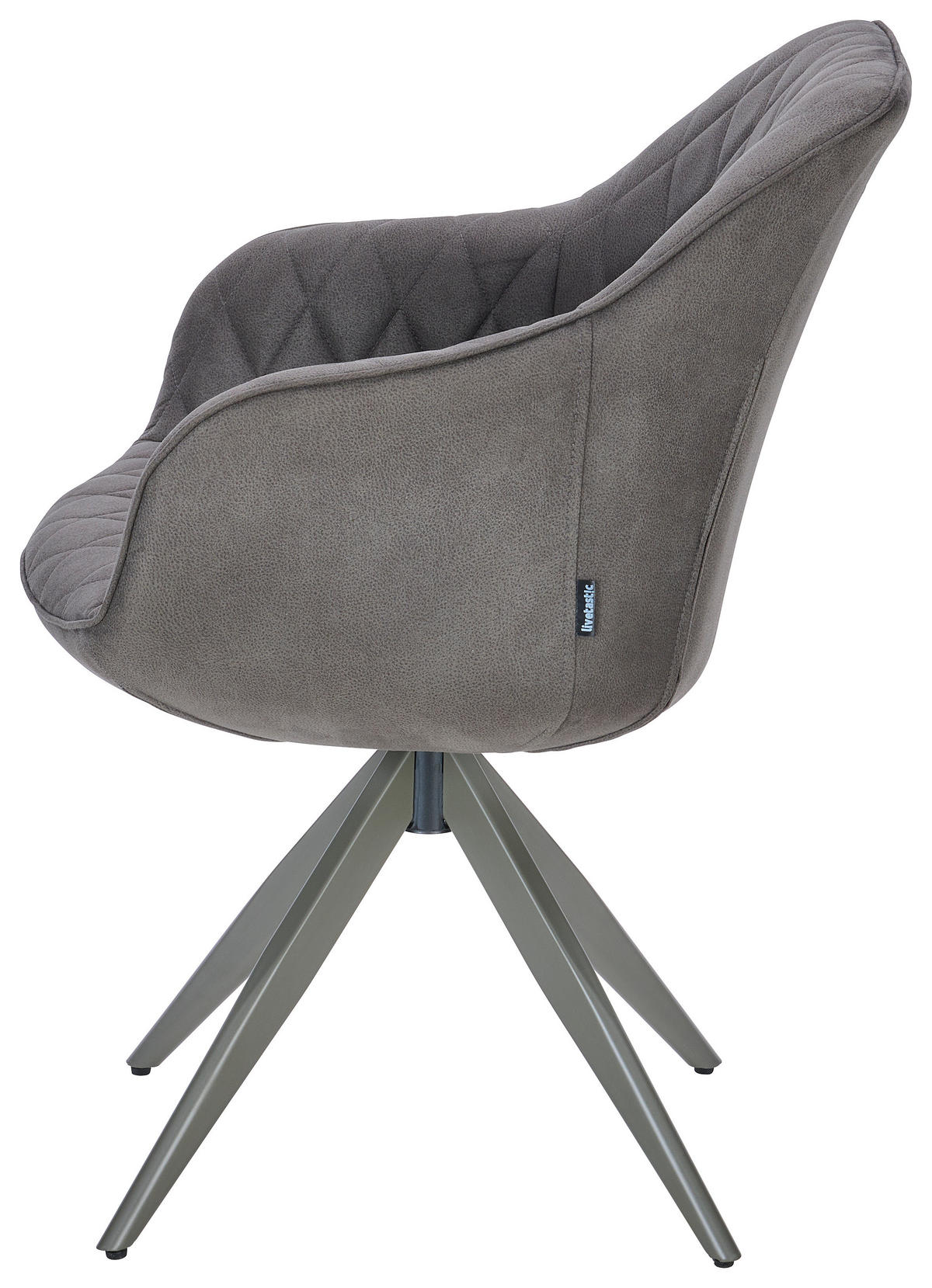 ARMLEHNSTUHL  in Eisen Webstoff  - Dunkelgrau, MODERN, Textil/Metall (59/84/59cm) - Livetastic