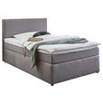 BOXSPRINGBETT 120/200 cm  in Grau  - Schwarz/Grau, KONVENTIONELL, Kunststoff/Textil (120/200cm) - Carryhome