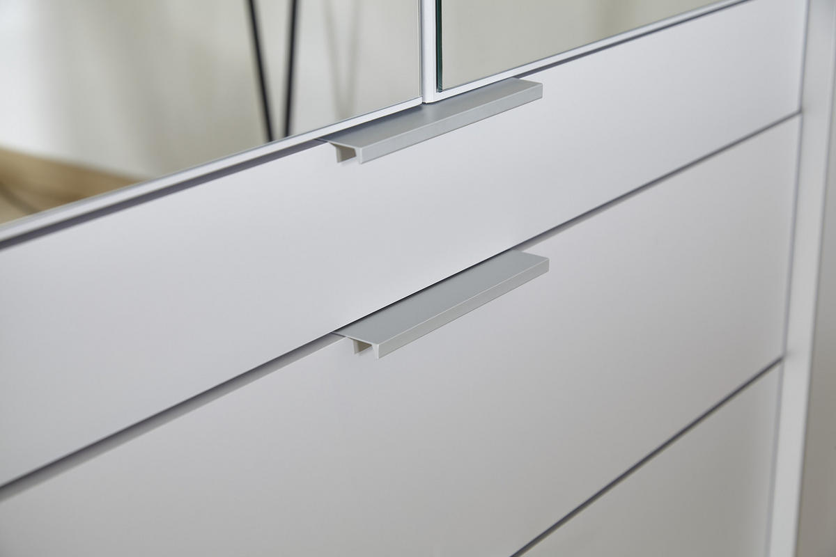 DREHTÜRENSCHRANK 181/229/54 cm 4-türig Silberfarben, Hellgrau  - Silberfarben/Hellgrau, MODERN, Holzwerkstoff (181/229/54cm) - Rauch Möbel