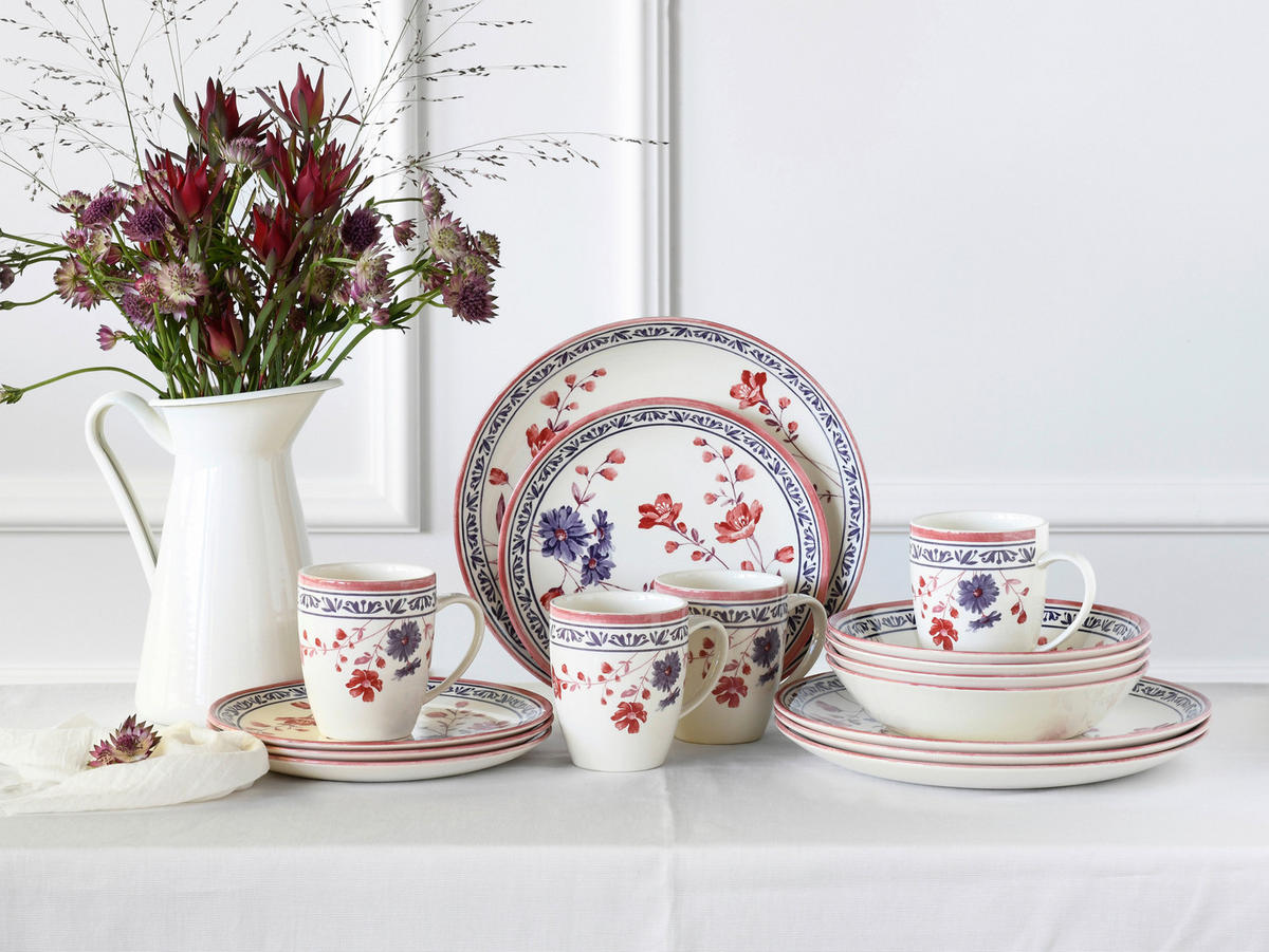 KOMPLETT SERVIS Cottage 16 delar  - multicolor, Basics, keramik - Creatable