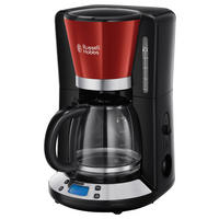 FILTERKAFFEEMASCHINE Colours Plus+ 24031-56  - Rot/Schwarz, Basics, Glas/Kunststoff (23,7/35,3/21,2cm) - Russell Hobbs