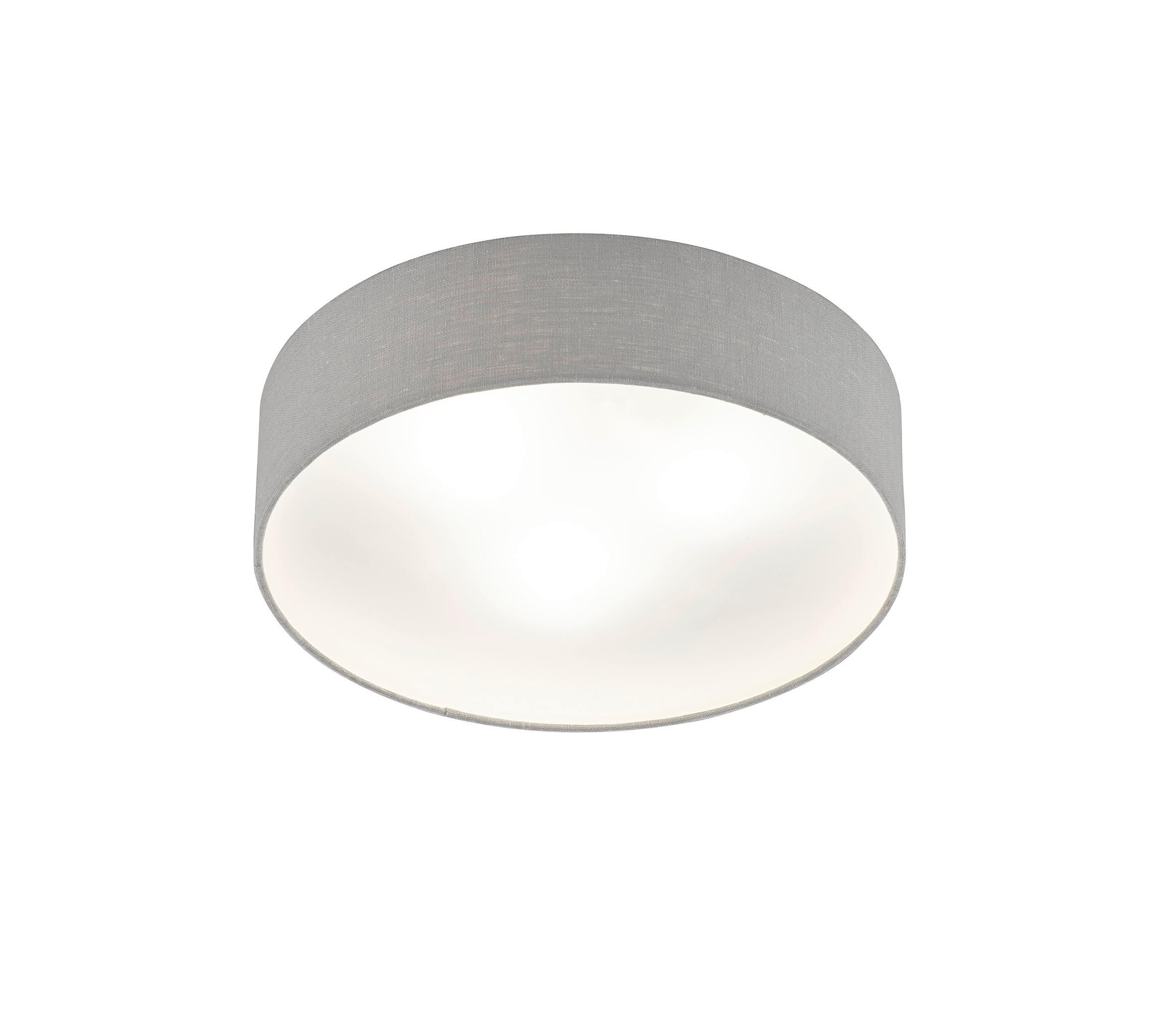 DECKENLEUCHTE Maat 45/10 cm   - Hellgrau/Weiß, Basics, Textil/Metall (45/10cm) - Fischer & Honsel
