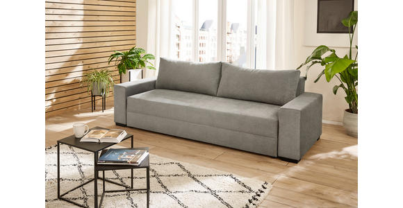 SCHLAFSOFA Webstoff Grau  - Schwarz/Grau, KONVENTIONELL, Kunststoff/Textil (240/72/95cm) - Carryhome