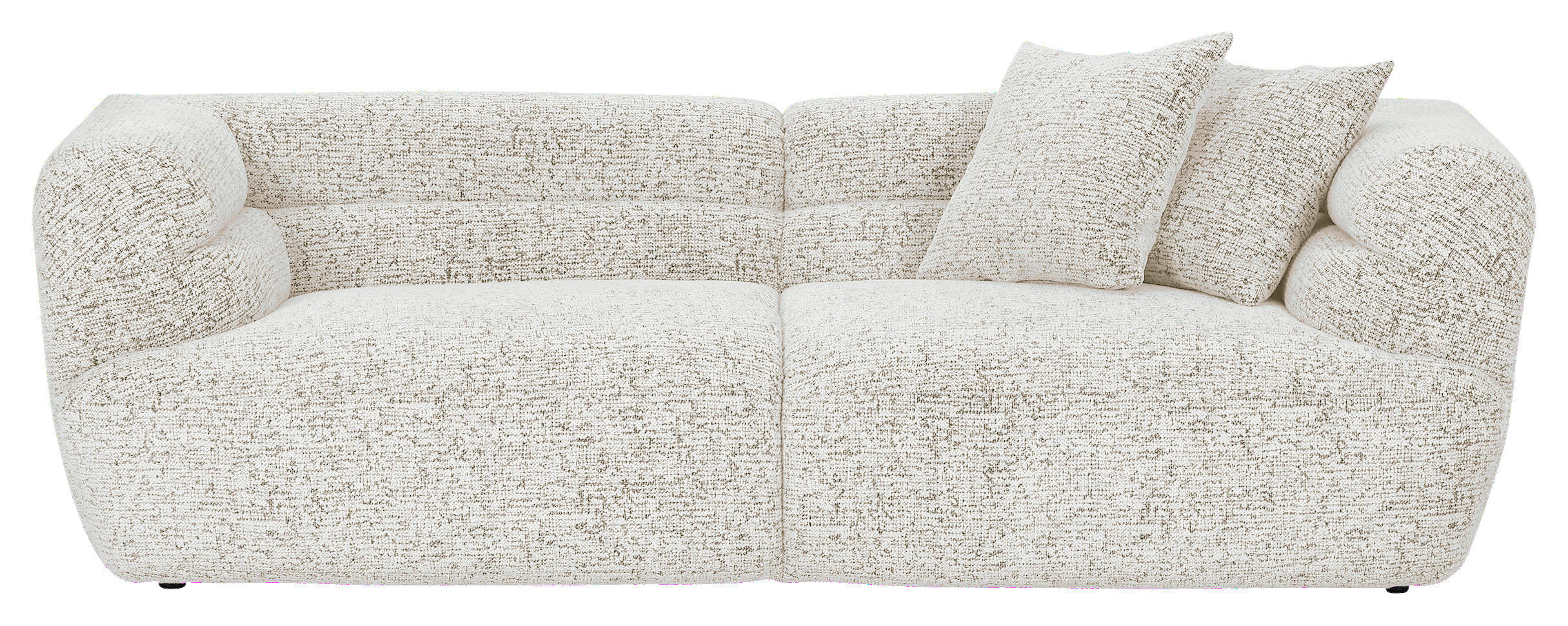BIGSOFA Chenille Creme, Beige  - Beige/Creme, KONVENTIONELL, Kunststoff/Textil (240/75/105cm) - Carryhome