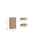 KOMMODE , 55/99/35 cm, 4 Schublade(n)  - Eichefarben/Silberfarben, Trend, Holzwerkstoff/Kunststoff (55/99/35cm) - Carryhome