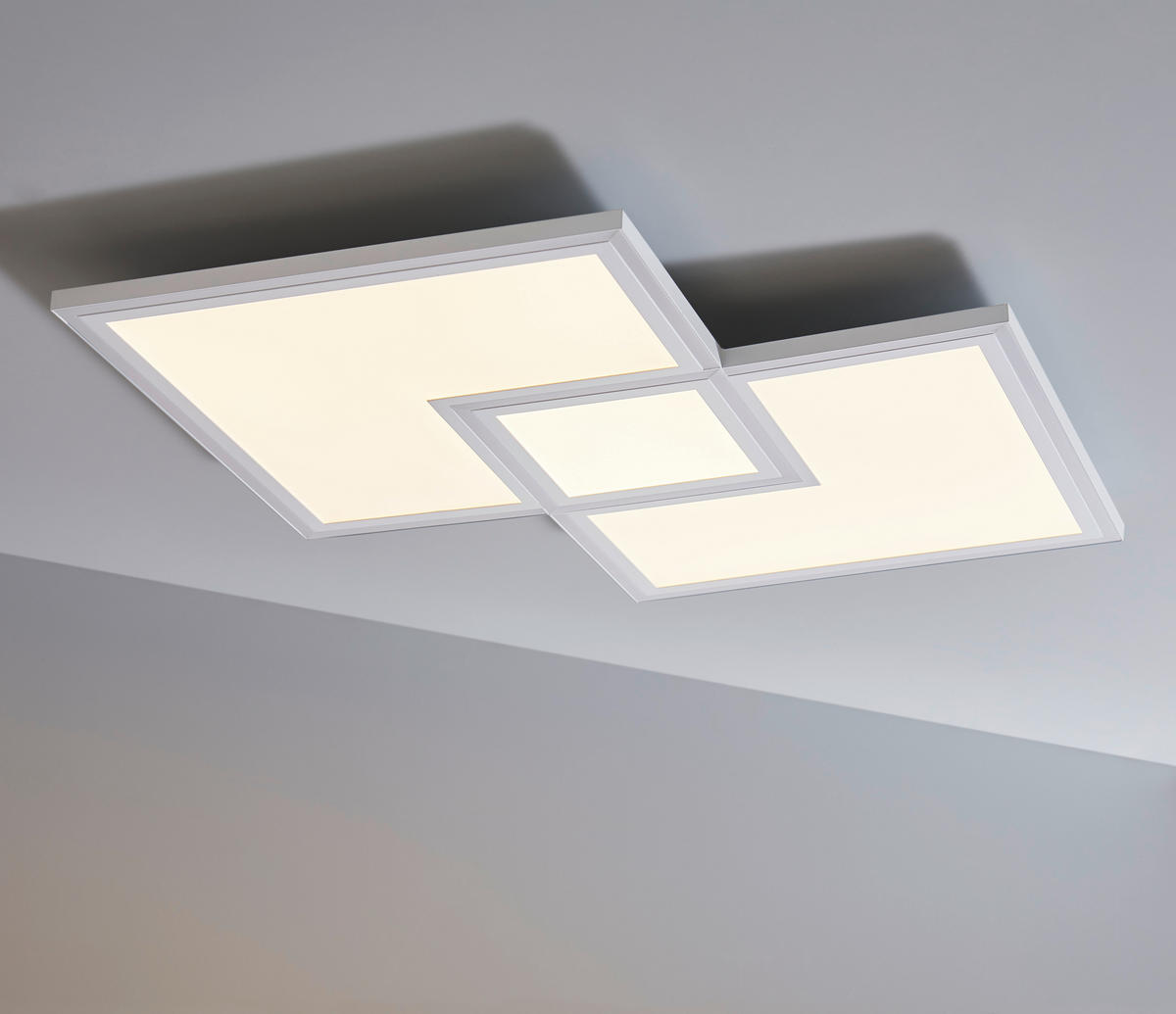 LED-DECKENLEUCHTE 51 W    67/67/5 cm  - Weiss, Trend, Kunststoff/Metall (67/67/5cm) - Novel