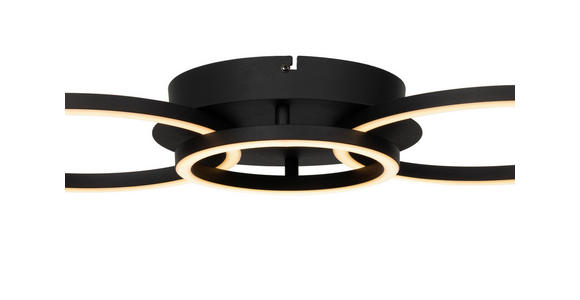 LED-DECKENLEUCHTE 68/30/7,5 cm   - Schwarz, Basics, Kunststoff/Metall (68/30/7,5cm) - Novel