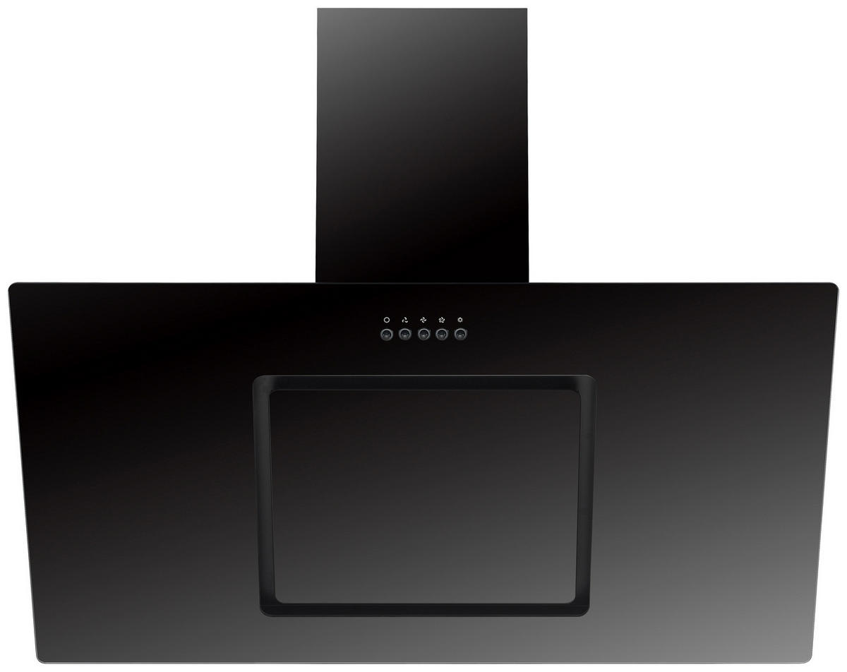 FLÄKTKÅPA CH22010/90SBZ  - svart, Trend, metall/glas (90/73,9-111,9/36cm) - Respekta