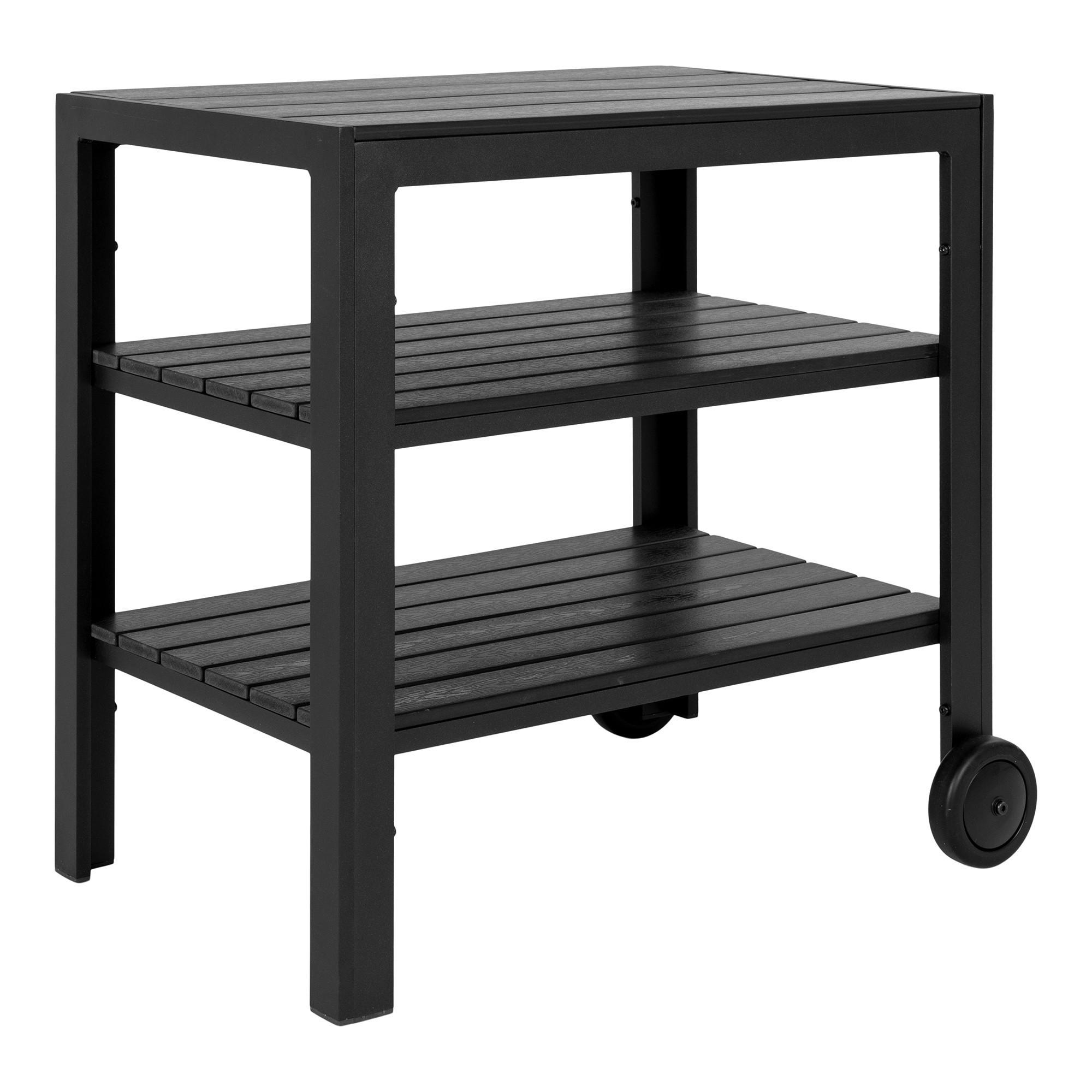 SERVERINGSVAGN i svart  - svart, Modern, metall/plast (45/75/75cm) - MID.YOU