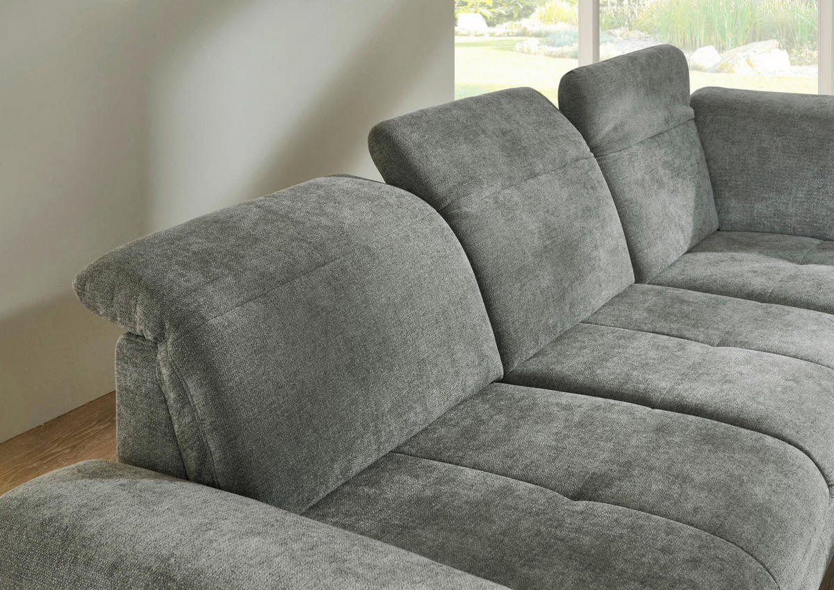 Colțar, textil, gri - negru/gri, Design, metal/textil (311/235cm) - Beldomo Style