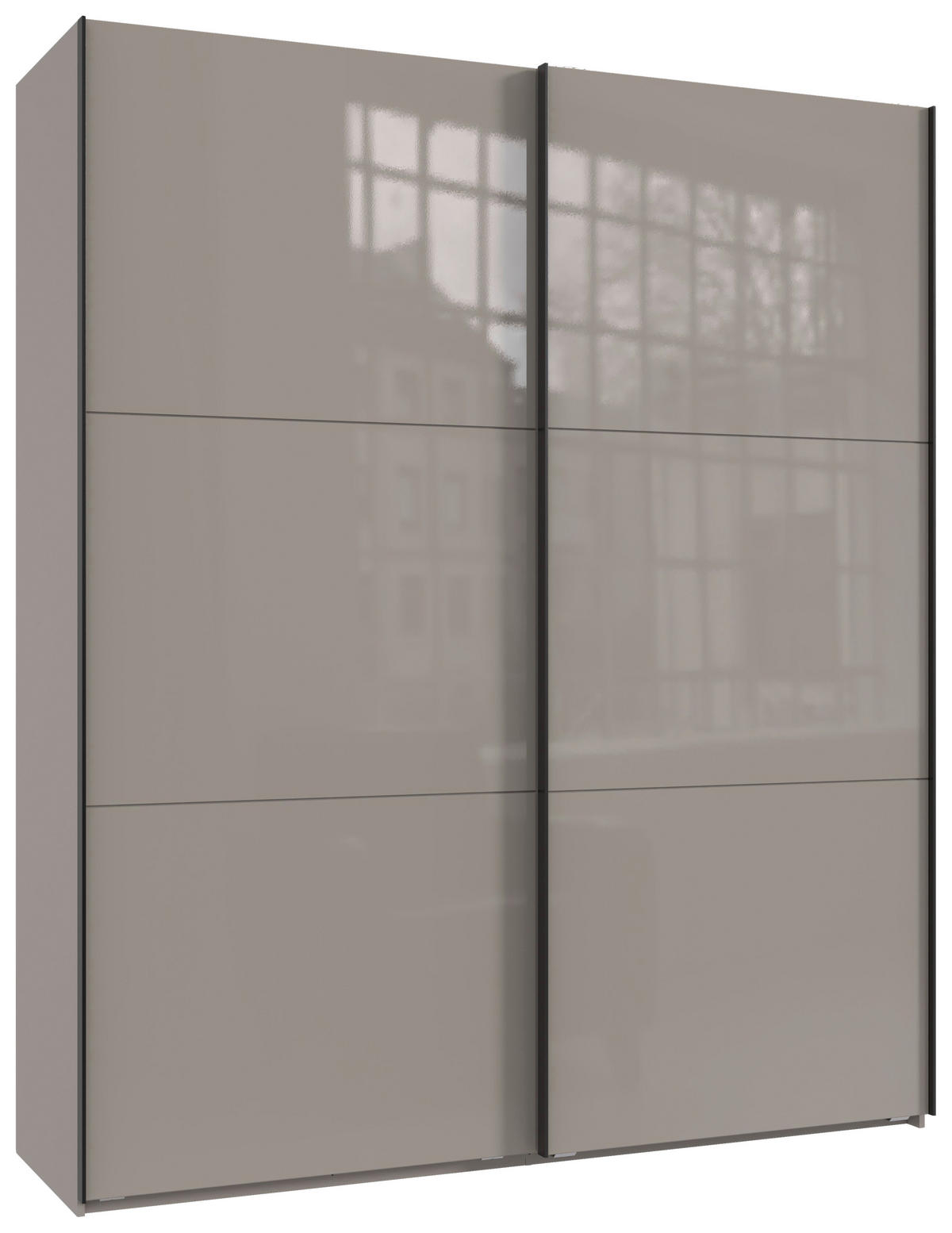 SCHWEBETÜRENSCHRANK in Sahara  - Schwarz/Sahara, Konventionell, Glas/Holzwerkstoff (200/236/65cm) - Hom`in