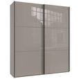 SCHWEBETÜRENSCHRANK  in Sahara  - Schwarz/Sahara, KONVENTIONELL, Glas/Holzwerkstoff (200/236/65cm) - Hom`in