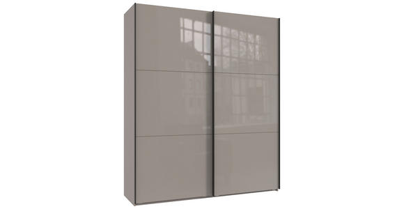 SCHWEBETÜRENSCHRANK  in Sahara  - Schwarz/Sahara, KONVENTIONELL, Glas/Holzwerkstoff (200/236/65cm) - Hom`in