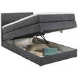 BOXSPRINGBETT 120/200 cm  in Anthrazit  - Anthrazit/Schwarz, Design, Kunststoff/Textil (120/200cm) - Xora