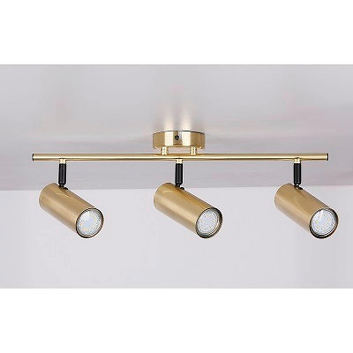 DECKENSTRAHLER 56/18/9 cm   - Messingfarben, KONVENTIONELL, Metall (56/18/9cm)