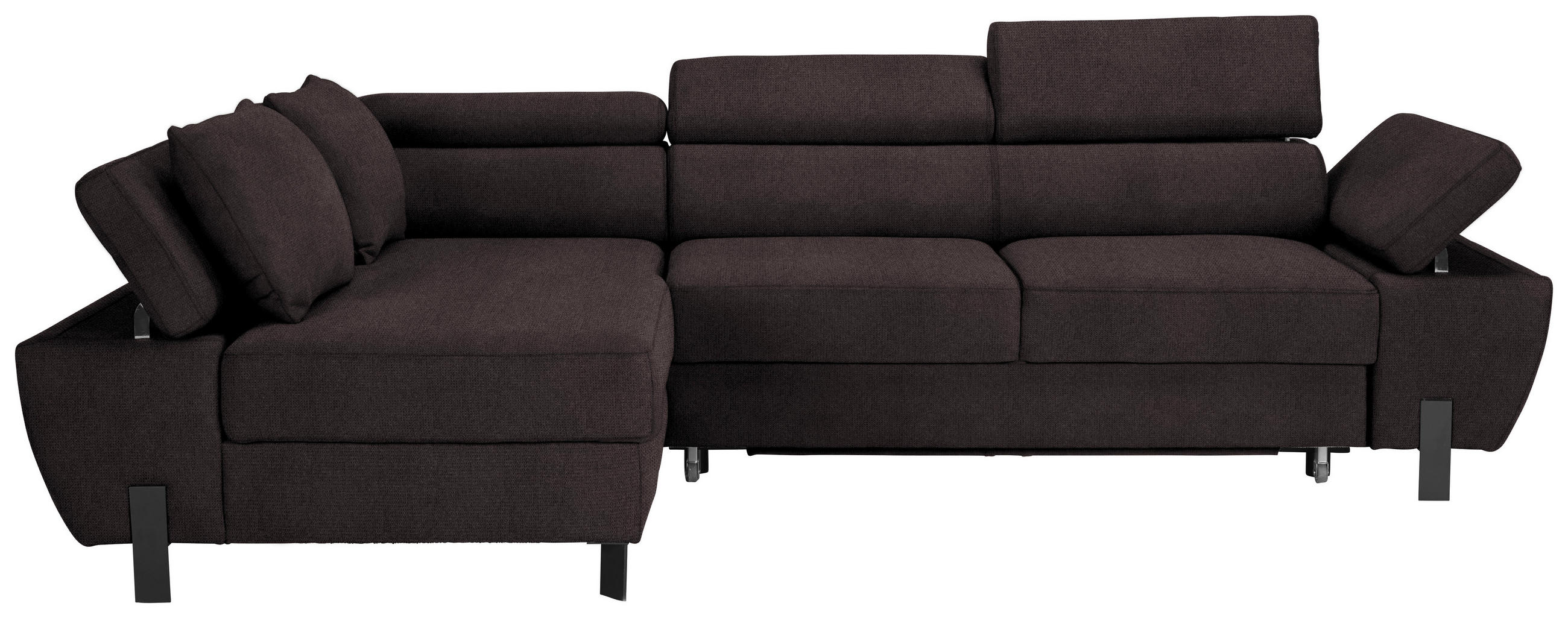 HÖRNSOFFA i vävt tyg grafitfärgad  - grafitfärgad/svart, Modern, metall/textil (93/90/277cm) - MID.YOU