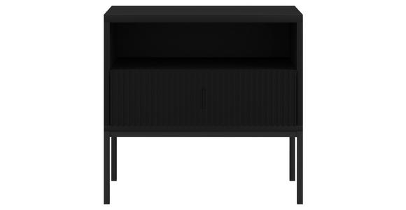 NACHTSCHRANK 53,9/52,4/39 cm - Schwarz, Design, Holzwerkstoff/Metall (53,9/52,4/39cm) - Xora
